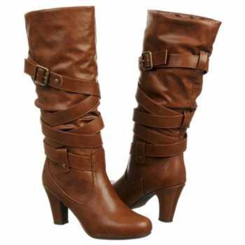 🌿Madden Girl PiinUp Slouch Boots Cognac [7W]🌿
